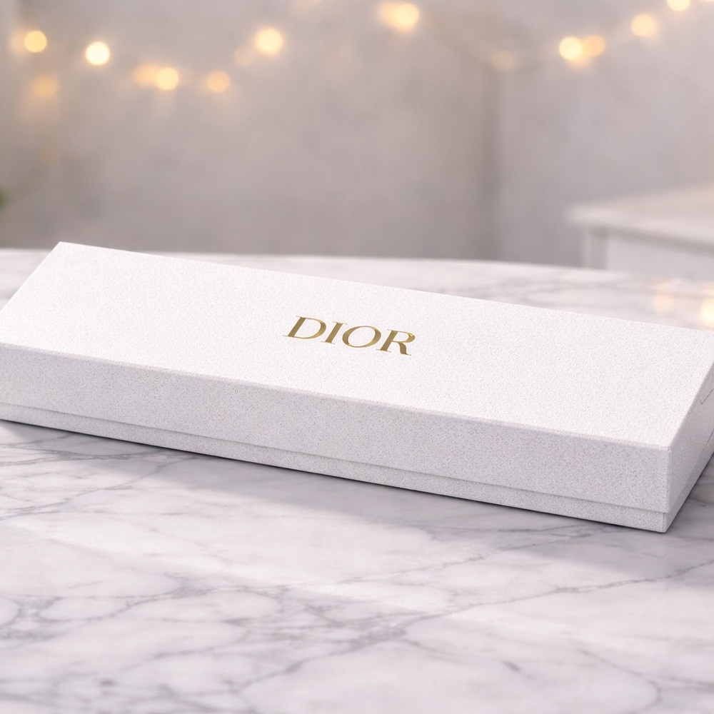 Christian Dior Pandora Jewelry Gift Box Long Rectangle Storage Case Empty